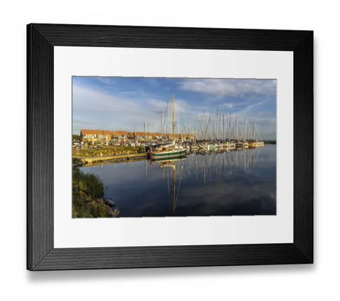 Framed Print : Klintholm Havn Marina, Moen Island
