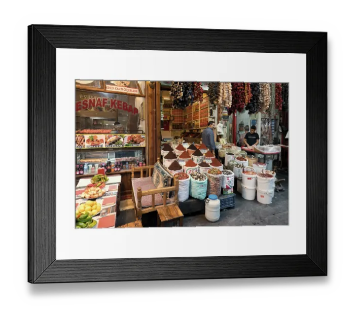Framed Print : Spice market, Sanliurfa bazaar, Turkey, Asia Framed Print : Spice market, Sanliurfa bazaar, Turkey, Asia