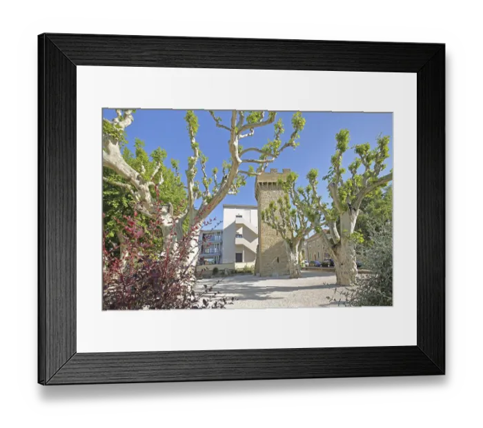 Framed Print : Historic Tour de Tivoli defence defence tower with battlements