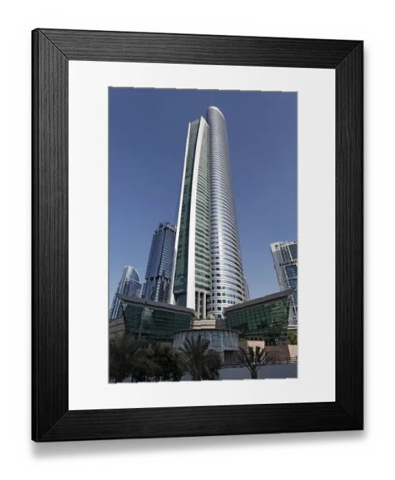 Framed Print : Skyscraper, Almas Tower, large scale construction project Framed Print : Skyscraper, Almas Tower, large scale construction project