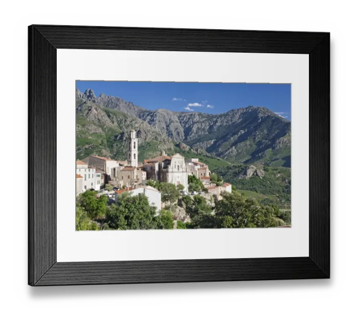 Framed Print : Montemaggiore, Balagne, Corsica, France, Europe
