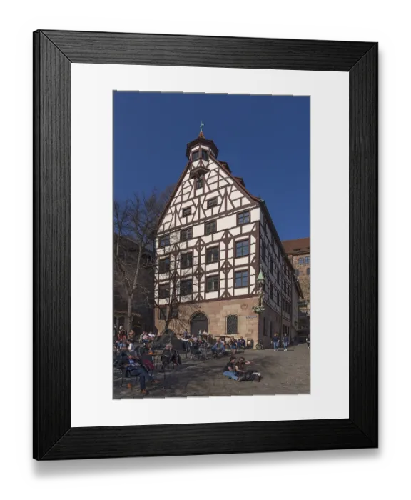 Framed Print : Pilatushaus, historic town house built in 1489 Framed Print : Pilatushaus, historic town house built in 1489