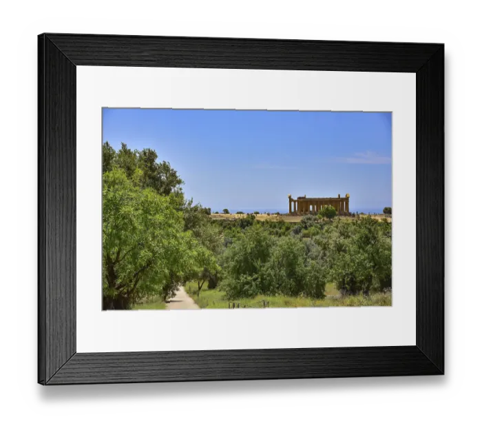 Framed Print : Greek antiquity, architecture, Temple of Concordia in the Valley of the Temples