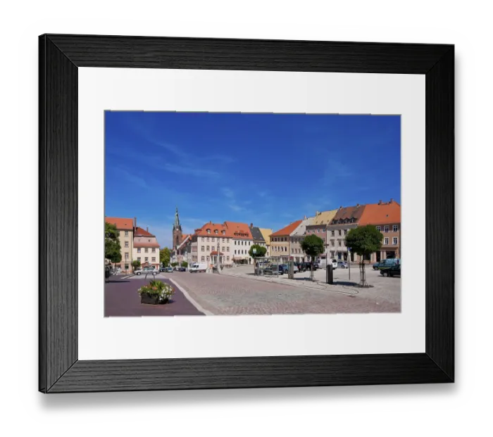 Framed Print : Leisnig market place