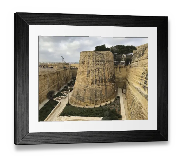 Framed Print : City walls and defences in Malta Framed Print : City walls and defences in Malta