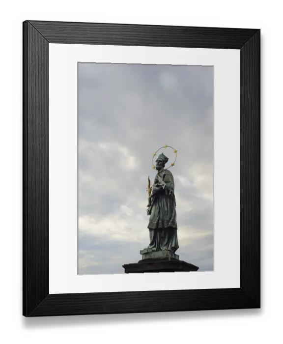Framed Print : Statue of John of Nepomuk, Charles Bridge