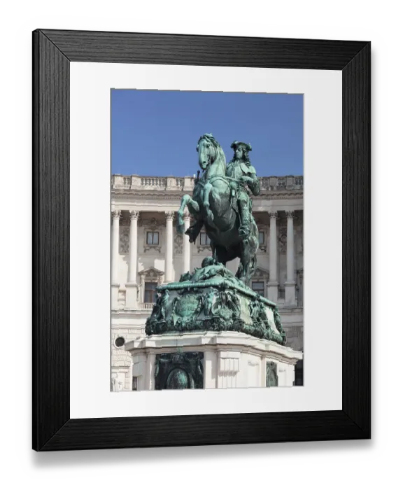 Framed Print : Prince Eugene Monument at Heldenplatz in front of the Hofburg Imperial Palace