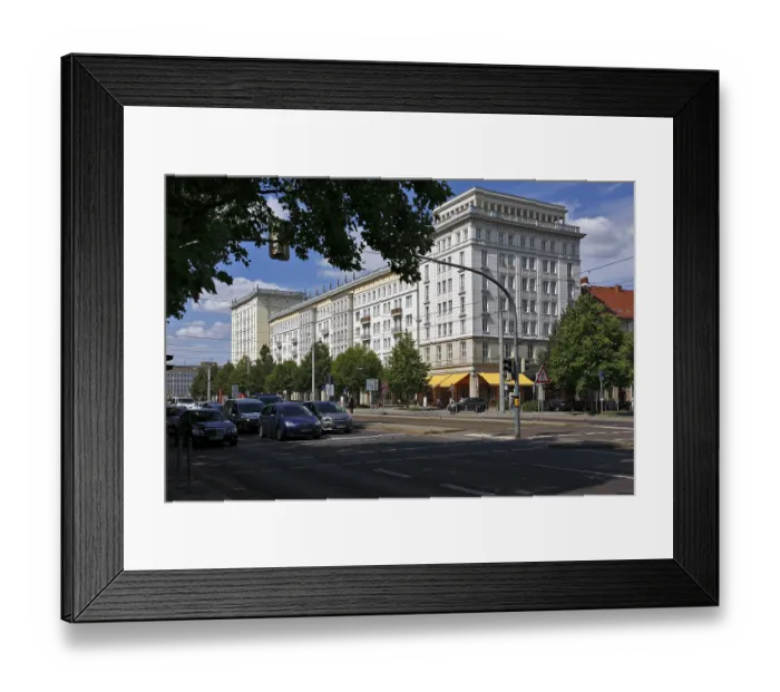 Framed Print : Post-Stalinist architecture in the city centre of Magdeburg