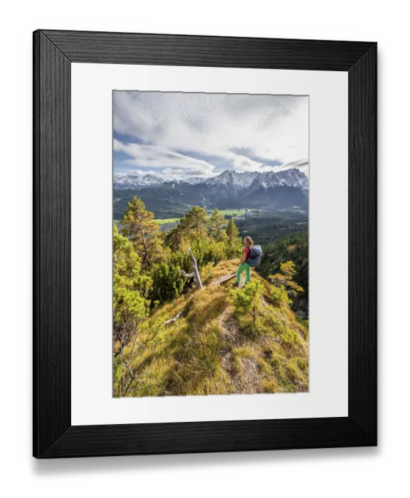 Framed Print : Young hiker on the trail to the Kramer Framed Print : Young hiker on the trail to the Kramer