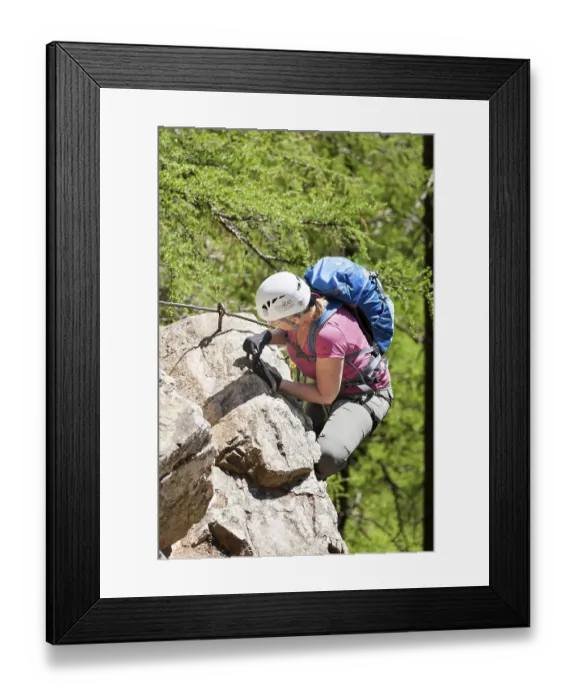 Framed Print : Jeanette Uhlmann, climbing, Lehner Framed Print : Jeanette Uhlmann, climbing, Lehner