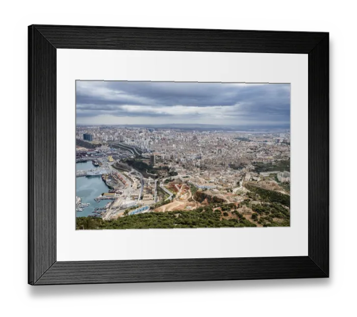 Framed Print : Overlook over the city, Oran, Algeria, Africa Framed Print : Overlook over the city, Oran, Algeria, Africa