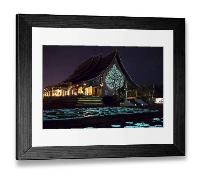 Framed Print : Wat Sirindhorn Wararam, Wat Phu Prao