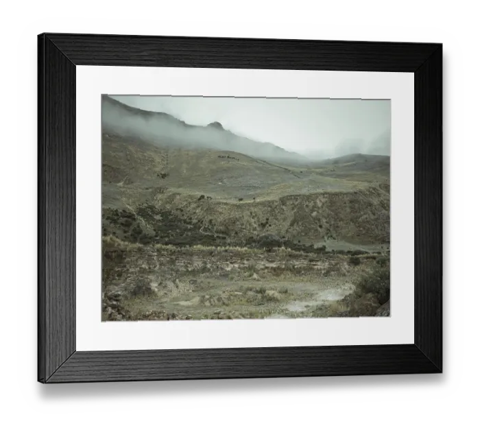 Framed Print : Landscape in the Andean highlands