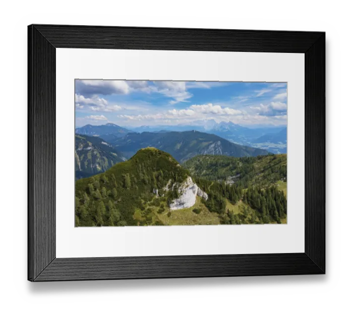 Framed Print : Drone image, Hochwieskopf, Osterhorngruppe