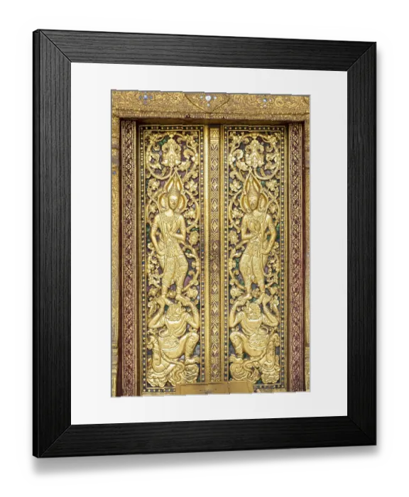 Framed Print : Ornate door at Wat Sensoukaram Framed Print : Ornate door at Wat Sensoukaram