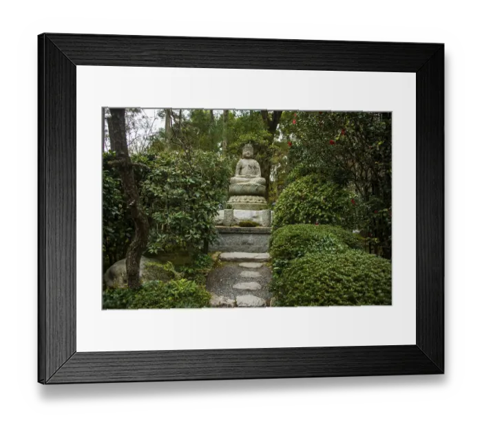 Framed Print : Buddha statue, Ryoan-ji Temple, Kyoto, Japan, Asia