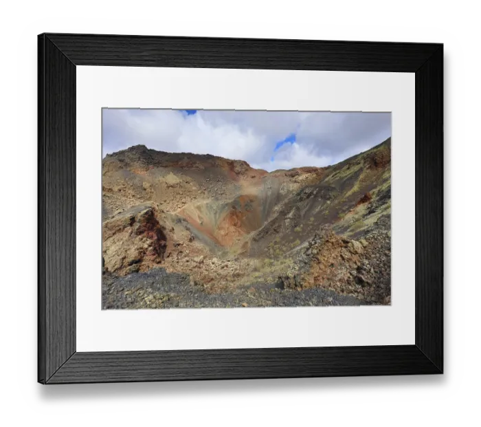 Framed Print : Volcano de Las Nueces near Timanfaya National Park