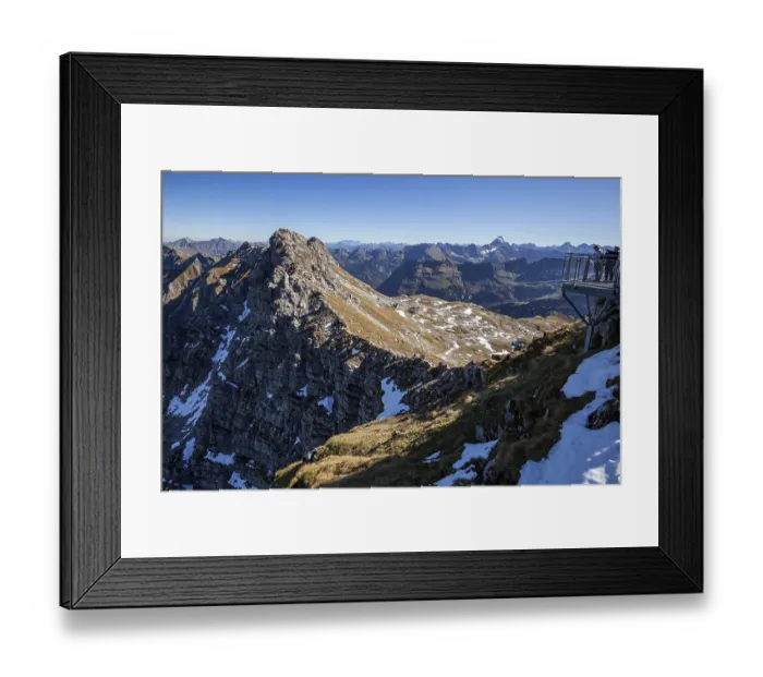 Framed Print : Viewing platform on the Nebelhorn