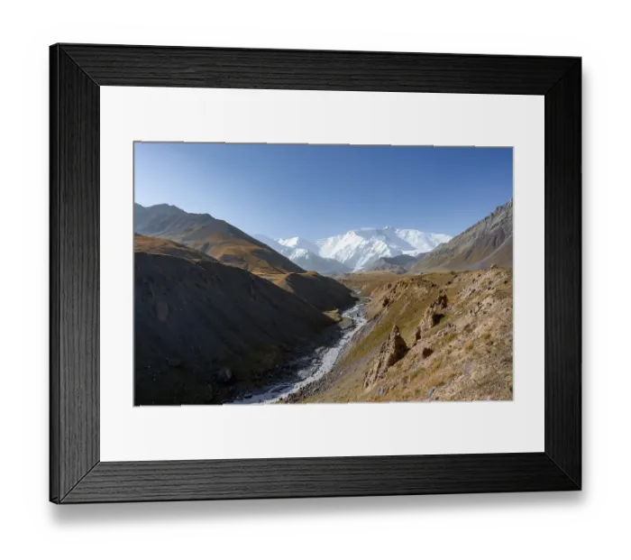 Framed Print : Achik Tash river, Achik Tash valley