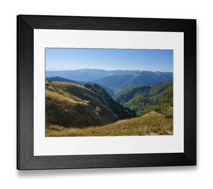Framed Print : Mountain range, Bergkam, Summer