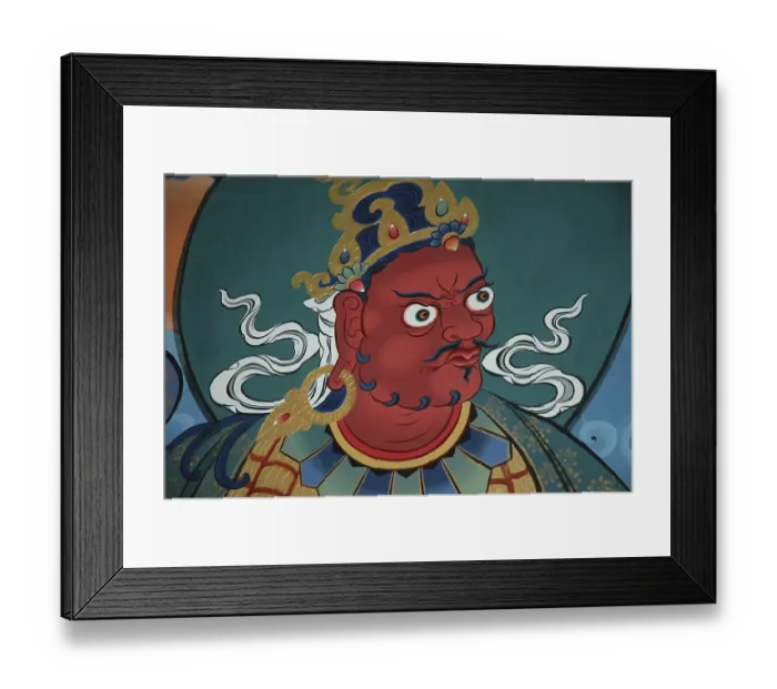 Framed Print : Wall painting in Paros dzong, Paro, Bhutan, Asia Framed Print : Wall painting in Paros dzong, Paro, Bhutan, Asia