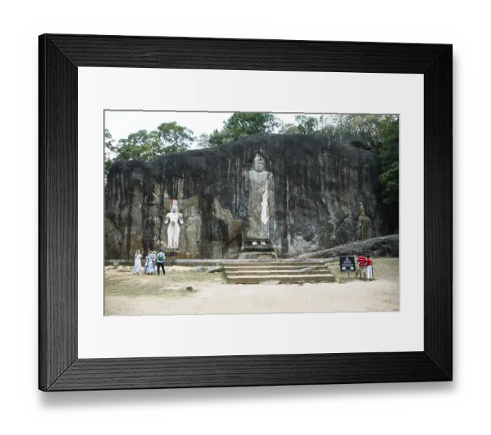 Framed Print : Buddha statues in the Buddhist temple Buduruvagala