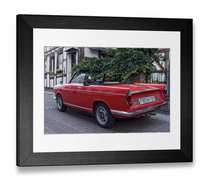 Framed Print : Vintage BMW 700 Cabriolet, convertible