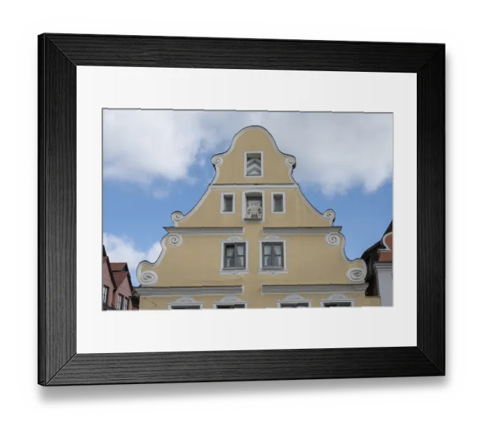 Framed Print : Historic house gable from 1737 Framed Print : Historic house gable from 1737