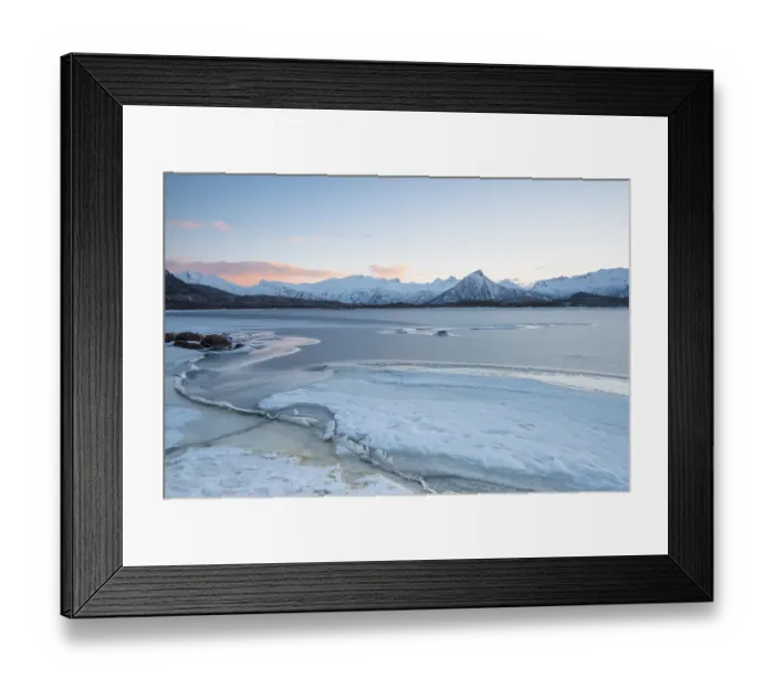 Framed Print : Frozen Fjord, Vatnfjorden, Nordpollen