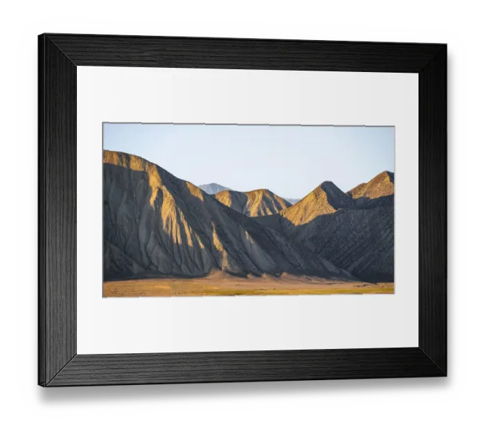 Framed Print : Dry mountains in the evening light Framed Print : Dry mountains in the evening light