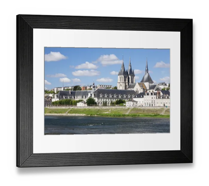 Framed Print : Cityscape of Blois with the Church of Saint Nicolas