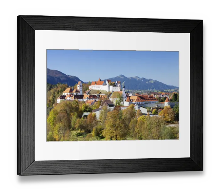 Framed Print : Townscape of Fuessen, Ostallgaeu Framed Print : Townscape of Fuessen, Ostallgaeu