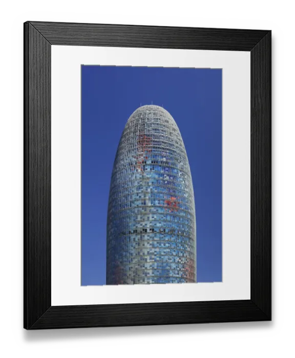 Framed Print : Torre Agbar, architect Jean Nouvel