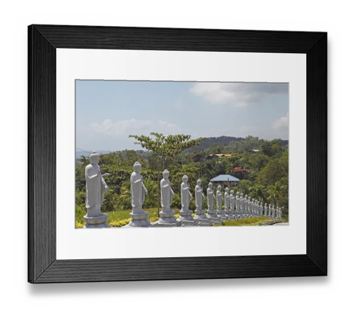 Framed Print : Buddha statues line the path to Puu Sih Syh Temple Framed Print : Buddha statues line the path to Puu Sih Syh Temple
