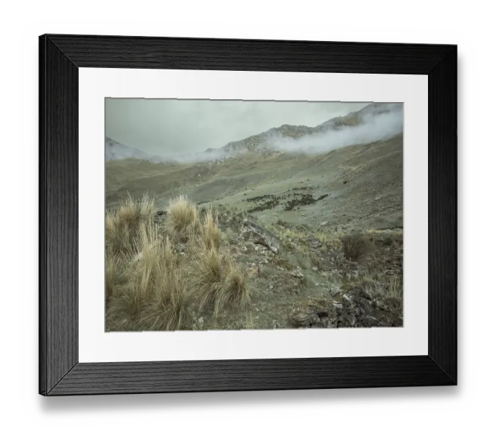 Framed Print : Landscape in the Andean highlands