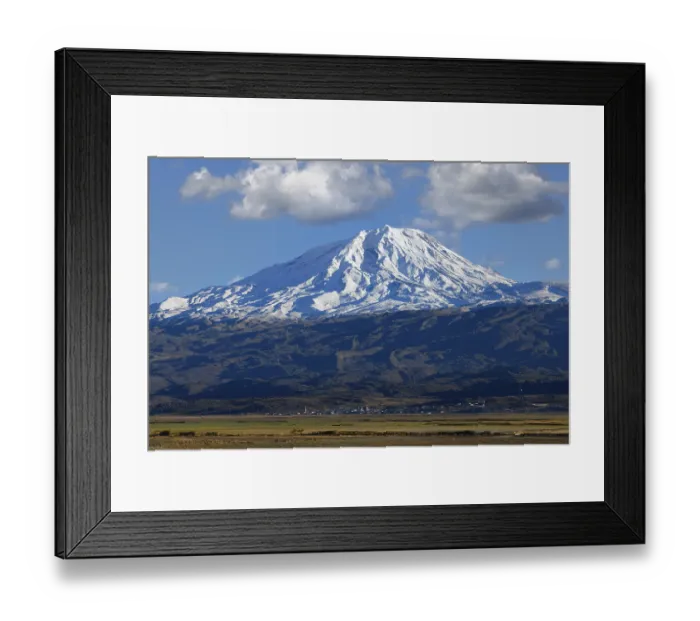 Framed Print : View over the snowcapped Mount Ararat