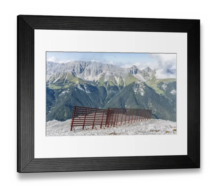 Framed Print : Avalanche protection, Hohe Munde