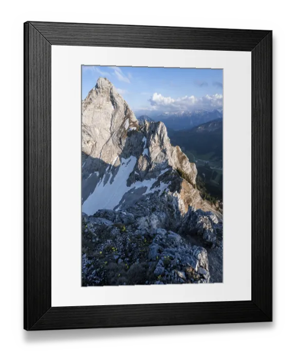 Framed Print : Evening atmosphere, summit of the Rote Flueh