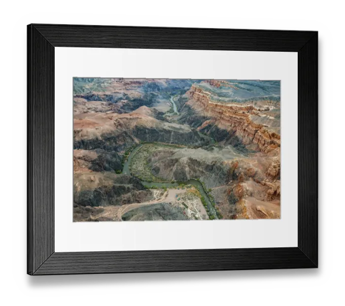 Framed Print : Aerial of the Charyn canyon, Tian shan mountains