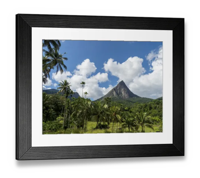 Framed Print : Knuckles mountain range with Lakegala mountain and rocks