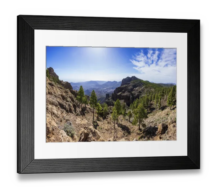 Framed Print : View into the valley of the Caldera de Tirajana Framed Print : View into the valley of the Caldera de Tirajana