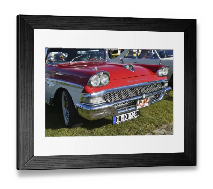 Framed Print : Ford Fairlane 500, Skyliner, 1958 Framed Print : Ford Fairlane 500, Skyliner, 1958