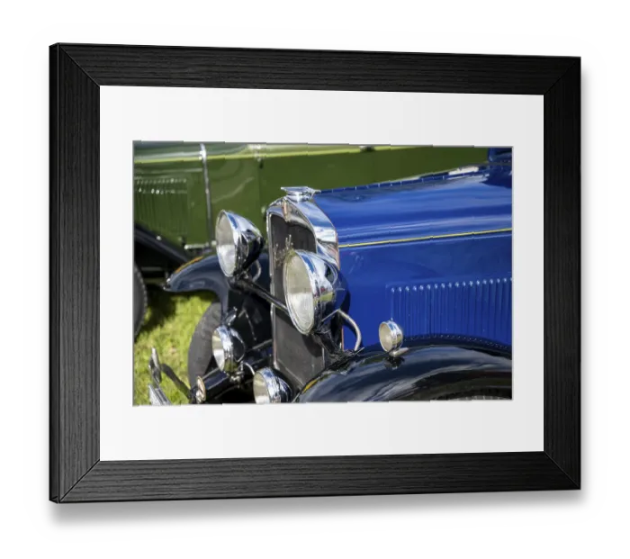 Framed Print : Close-up of a vintage car, year of construction approx Framed Print : Close-up of a vintage car, year of construction approx