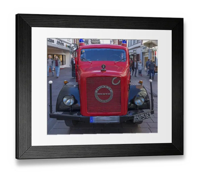 Framed Print : Oldtimer built in 1941, heavy fire engine Kloeckner Humboldt Deutz Framed Print : Oldtimer built in 1941, heavy fire engine Kloeckner Humboldt Deutz