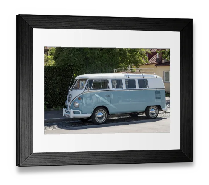 Framed Print : Volkswagen type 2 Transporter, VW Bus T1