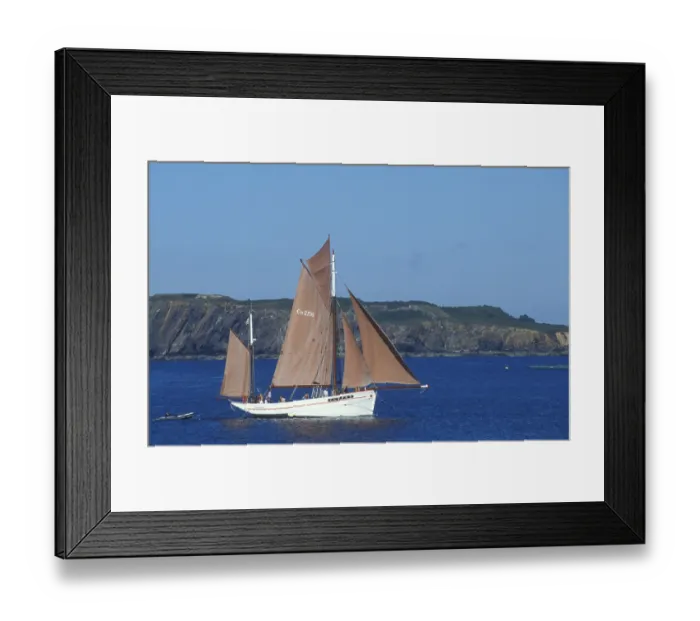 Framed Print : Sailing ship, vintage, two masters