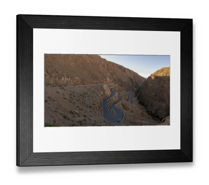 Framed Print : Mountain pass with serpentines Framed Print : Mountain pass with serpentines