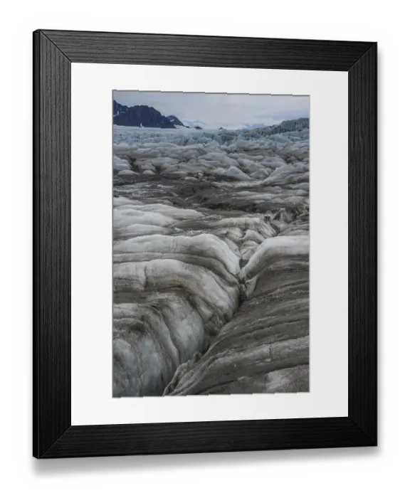 Framed Print : Ice field of huge glacier in Hornsund