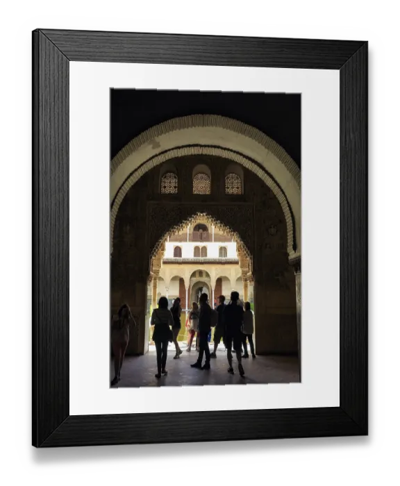 Framed Print : View through a gate, arabesque Moorish architecture