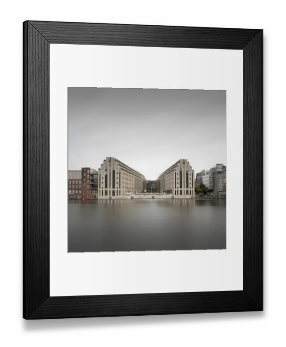 Framed Print : The Cuvry Campus on the Spree in Berlin Kreuzberg